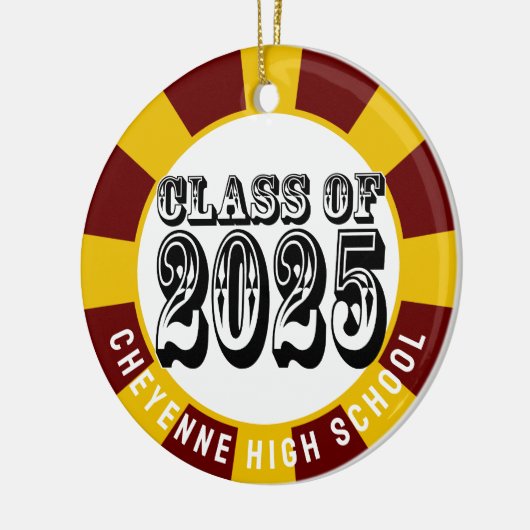 Klasse des benutzerdefinierten Foto-Abschlusses 20 Keramik Ornament (Links)