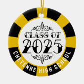 Klasse des benutzerdefinierten Foto-Abschlusses 20 Keramik Ornament (Vorne)