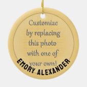 Klasse des benutzerdefinierten Foto-Abschlusses 20 Keramik Ornament (Hinten)