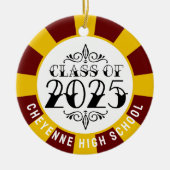 Klasse des benutzerdefinierten Foto-Abschlusses 20 Keramik Ornament (Vorne)