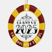 Klasse des benutzerdefinierten Foto-Abschlusses 20 Keramik Ornament (Links)