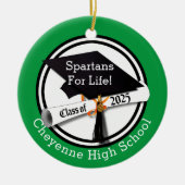 Klasse des benutzerdefinierten Foto-Abschlusses 20 Keramik Ornament (Vorne)