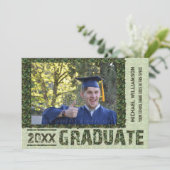 Klasse des benutzerdefinierten Party für Foto-Camo Einladung (Stehend Vorderseite)