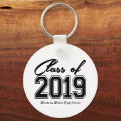 Klasse des Black & Varsity-Abschlusses 2019 Schlüsselanhänger (Vorderseite)