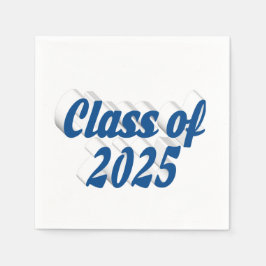 Klasse des blauen Abschlusses 2025 Serviette