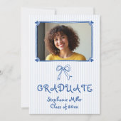 Klasse des blauen Graduate-Fotos 2025 Einladung (Vorderseite)