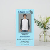 Klasse des blauen Schattens der Abschluss-Fotokart (Stehend Vorderseite)