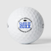 Klasse des Blue-Abschluss-Geschenks 2025 Golfball (Vorderseite)