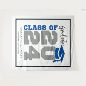Klasse des Blue and Gray Foto Booth 2024 Wandteppich (Vorderseite (Horizontal))