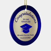 Klasse des Blue-Gold-Fotos 2022 Abschluss Keramik Ornament (Rechts)