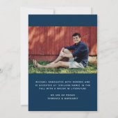 Klasse des Blue Graduate Ankündigung (Rückseite)