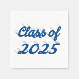 Klasse des Blue-Script-Abschlusses 2025 Serviette