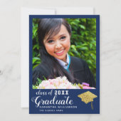 Klasse des Blue White Gold Foto Abschlüsse 2025 Ankündigung (Vorderseite)