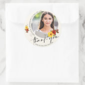 Klasse des Blumenhandels 2024 Abschluss für Foto V Runder Aufkleber (Tasche)