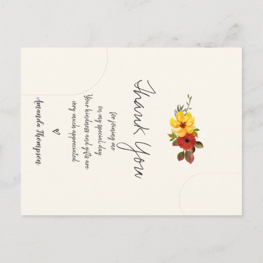 Klasse des Blumenhandels 2025 Abschluss für Blumen Postkarte (Rückseite)