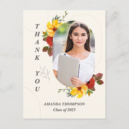 Klasse des Blumenhandels 2025 Abschluss für Blumen Postkarte (Vorderseite)