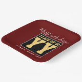 Klasse des Burgund Black and Gold Abschlüsse 2024 Pappteller (Gewinkelt)