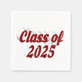 Klasse des burgundy-Abschlusses 2025 Serviette