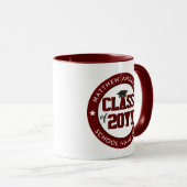 Klasse des Burgundy Red Graduate Abschlusses 2023 Tasse (VorderseiteRechts)
