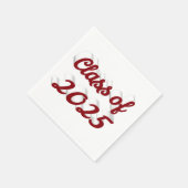 Klasse des burgundy-Script-Abschlusses 2025 Serviette (Ecke)