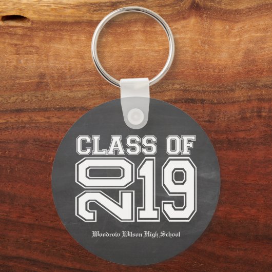 Klasse des Chalkboard-Abschlüsse 2019 Schlüsselanhänger (Vorderseite)