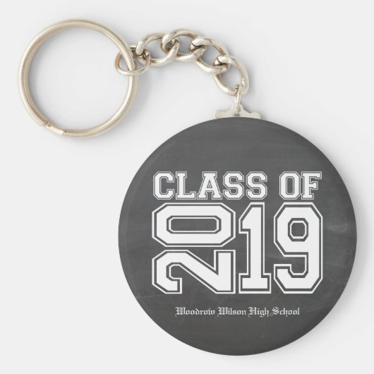 Klasse des Chalkboard-Abschlüsse 2019 Schlüsselanhänger (Vorne)