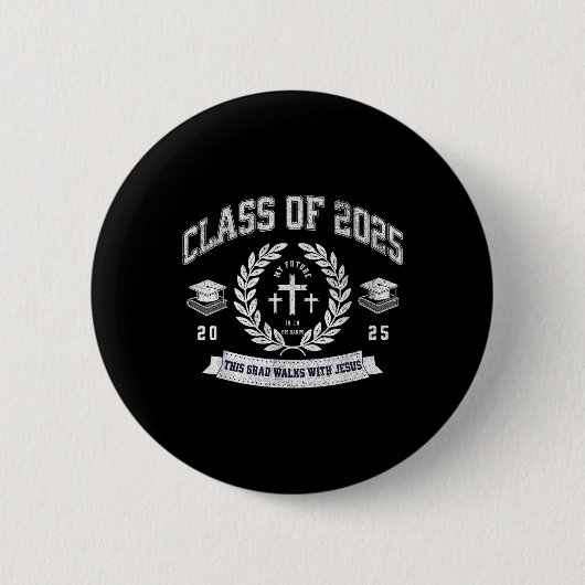 Klasse des Christlichen Abschlusses 2025 Religious Button (Vorderseite)