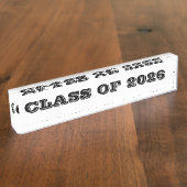 Klasse des Clear Black Paperweight 2026 von Janz Namensplakette (Seite)