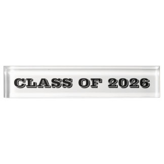 Klasse des Clear Black Paperweight 2026 von Janz Namensplakette