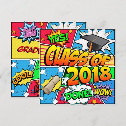 Klasse des Comic-Buches 2018 Einladung (Vorne/Hinten)