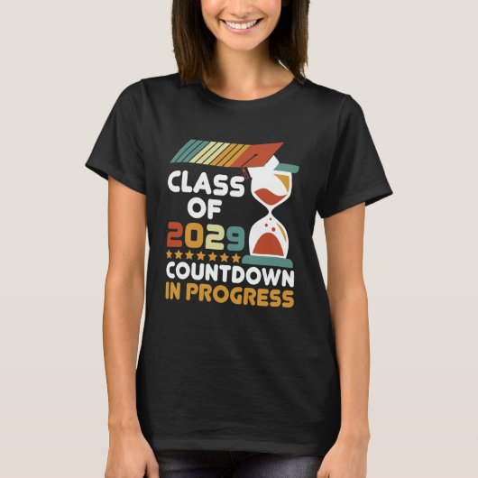 Klasse des Countdown in Progress School Gradua 202 T-Shirt (Vorderseite)