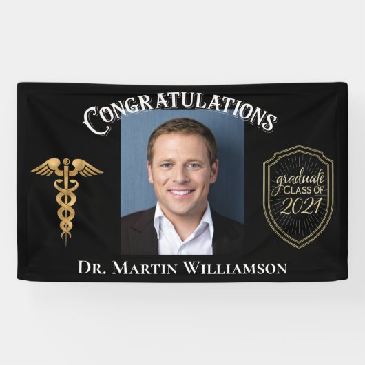 Klasse des Doktors der Medizinschule 2021 Abschlus Banner (Horizontal)