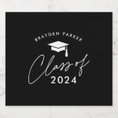 Klasse des einfachen Abschlusses 2024 Bierflaschenetikett (Einzelnes Label)