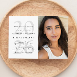 Klasse des einfachen Abschlusses für Schwarz-weiße Einladung