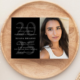 Klasse des einfachen Abschlusses für Schwarz-weiße Einladung