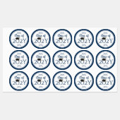 Klasse des einfachen eleganten Navy Blue Abschluss Etiketten (Blatt)