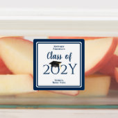 Klasse des einfachen eleganten Navy Blue Abschluss Etiketten (Befestigt)