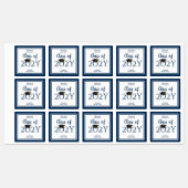 Klasse des einfachen eleganten Navy Blue Abschluss Etiketten (Blatt)