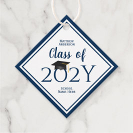 Klasse des einfachen eleganten Navy Blue Abschluss Geschenkanhänger