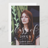 Klasse des eleganten Fotos Abschluss 2025 Ankündigung (Vorne/Hinten)