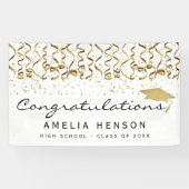 Klasse des eleganten Goldenen Konfetti Banner (Horizontal)