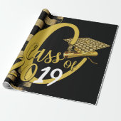 Klasse des erprobten Schwarz-Gold-Abschlusses Geschenkpapier (Ungerollt)