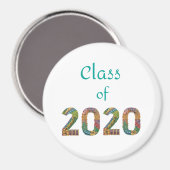 Klasse des farbigen Zahlenmagnet 2020 Magnet (Vorderseite/Rückseite)