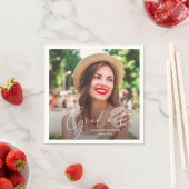 Klasse des Fotos 2021 Abschluss Personalisiert Serviette (Beispiel)