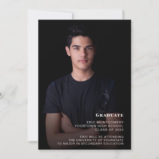 Klasse des Fotos der Boy's Graduation Party 2022 Einladung (Vorderseite)