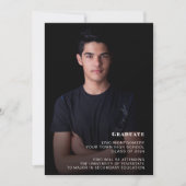 Klasse des Fotos der Boy's Graduation Party 2024 Einladung (Vorderseite)