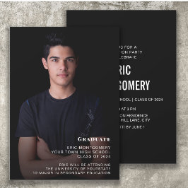 Klasse des Fotos der Boy's Graduation Party 2024 Einladung