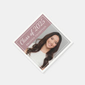 Klasse des Fotos der Dusty Rose Graduation Party f Serviette (Ecke)