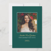 Klasse des Fotos der Grünen Golden Graduation Part Einladung (Rückseite)