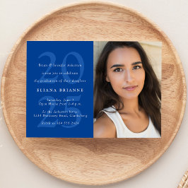 Klasse des Fotos der klassischen blauen Abschlussf Einladung